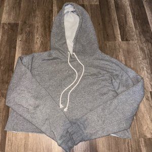 Grey cropped hoodie